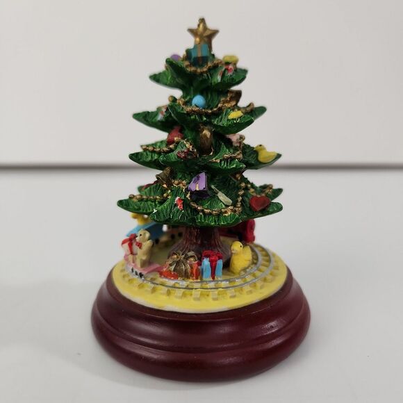Vintage RARE Enesco Music Box Ceramic Christmas Small Traditional Tree - Picture 3 of 7
